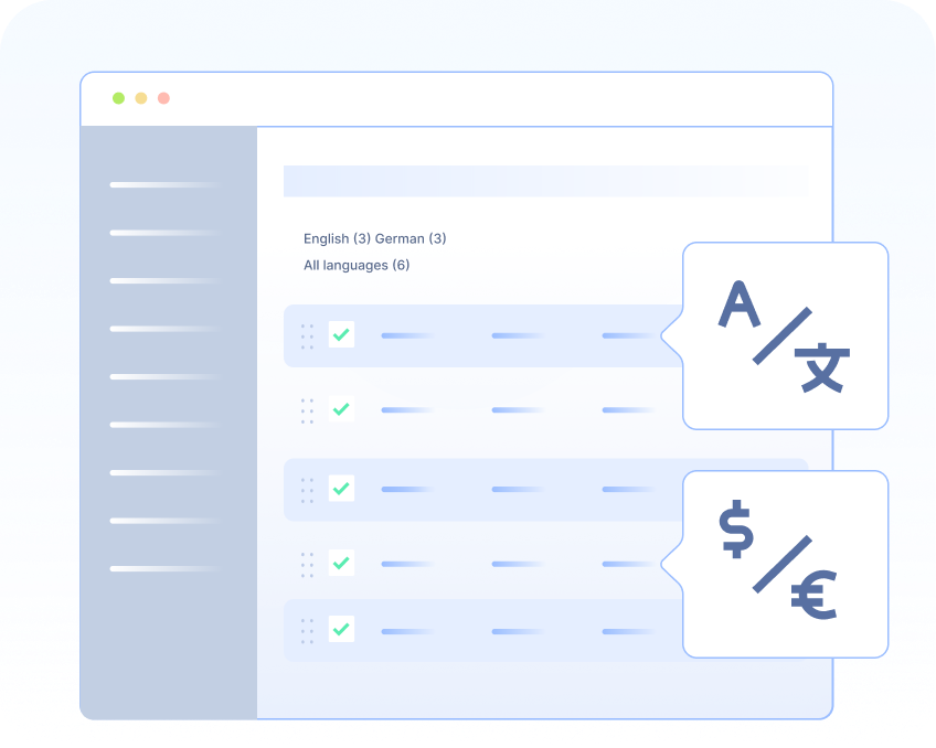Multilingual and Multicurrency Support